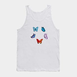 Watercolor Butterflies Tank Top